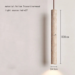 Suspensions Terra Light tube de 30 cm de haut