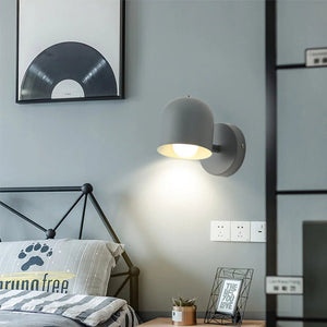 Applique murale LED minimaliste en métal gris