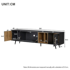 Meuble TV VOGA en Bois et Métal dimensions
