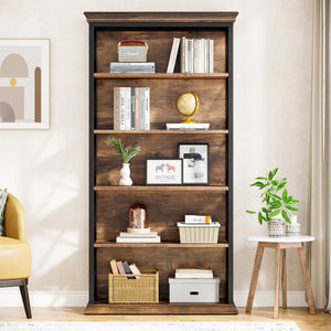 Bibliothèque Industrielle 6 Niveaux 180 cm — Métal & Bois - bibliothèque