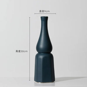 Vase Nordic Color en céramique bleu
