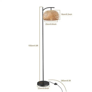 Lampadaire Bamboo Zen dimensions