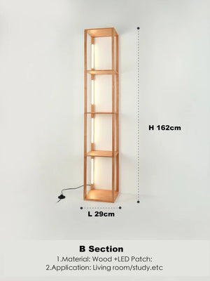 Lampadaire LED Nordic Glow rectangulaire avec les dimensions