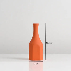 Vase Nordic Color en céramique rouge