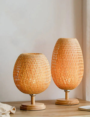 Lampe à poser tressée en bambou CREA'rotin BB'art meuble & déco