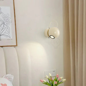 Applique murale LuminaBoule beige pivotant
