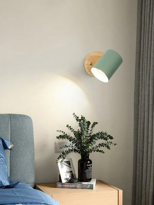 Applique murale Nordic Macaron vert dans la chambre