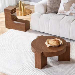 Tables Basses Duo Détachables Verre Fumé — Noir ou Noyer - Tables basses