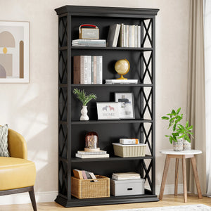 Bibliothèque Industrielle 6 Niveaux 180 cm — Métal & Bois - bibliothèque