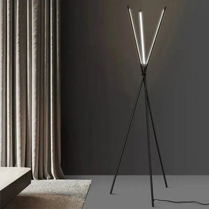 Lampadaire moderne LED Nordique Noire - 24W - Design Simple en Triangle BB'art meuble & déco