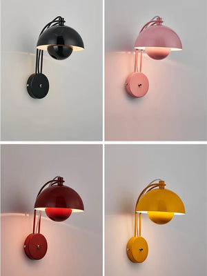 Applique Flowerpot Vintage – Luminaire mural au style rétro scandinave plusieurs couleurs disponible