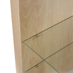 Meuble TV LED Haute Brillance — Blanc ou Noir, 2 Vitrines - Meubles TV