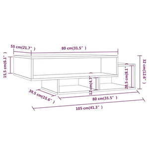 Table basse chêne fumé 105x55x32 cm INCUB BB'art meuble & déco