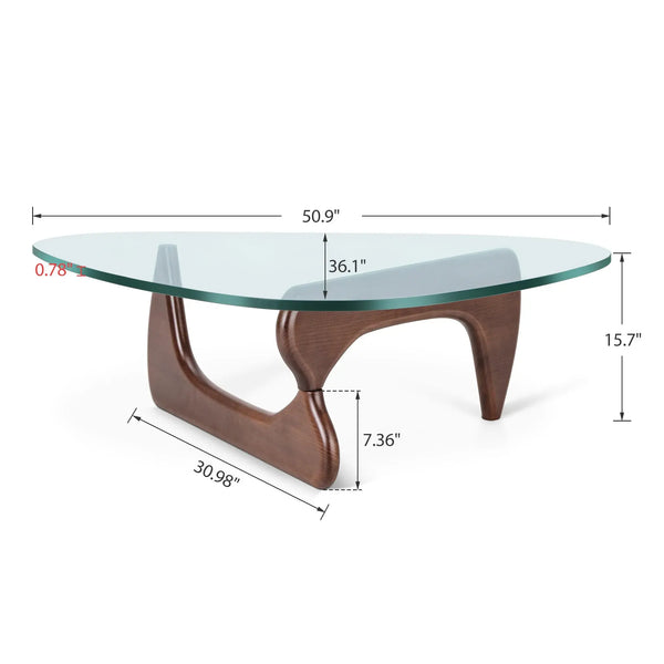 Tables Basses GLASS-D en Verre en Forme de Triangle : Fusionnant un Design Médiéval et Minimaliste BB'art meuble & déco