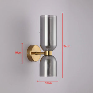 Applique scandinave Murale LED NORDIC Lucci Glass Double Tête - applique murale