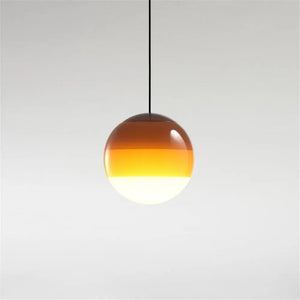 Suspension LED Dipping – Lampe suspendue en verre coloré - jaune