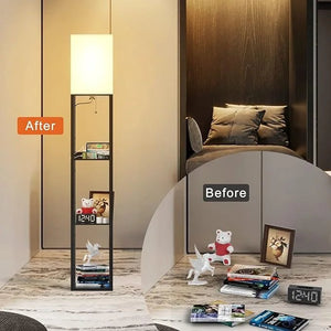 Lampe Étagère LED Espace Lumière sert de rangement avec ses étagères