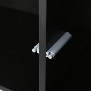 Meuble TV LED Haute Brillance — Blanc ou Noir, 2 Vitrines - Meubles TV