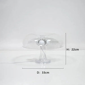 Lampe Champignon à Poser LED Minimaliste – Design Italien Moderne - Lampe à poser transparente