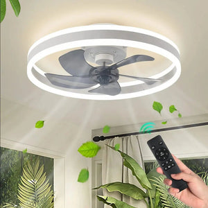 Plafonnier LED Ventilateur Intelligent "LumiStars" avec Télécommande - Élégance et Confort pour Chaque Pièce (220V)