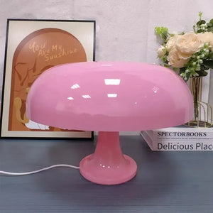 Lampe Champignon à Poser LED Minimaliste – Design Italien Moderne - Lampe à poser rose