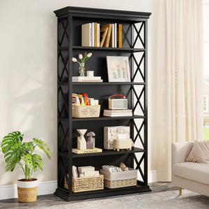 Bibliothèque Industrielle 6 Niveaux 180 cm — Métal & Bois - bibliothèque