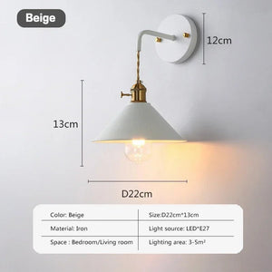 Applique murale Retro Loft – Luminaire rétro en métal blanc