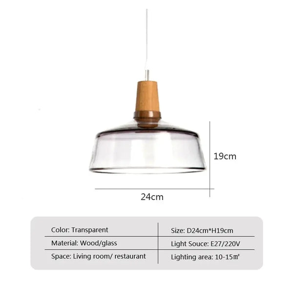 Lampe suspendue moderne et simple en verre transparent BB'art meuble & déco