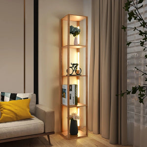 Lampadaire LED Nordic Glow dans un salon
