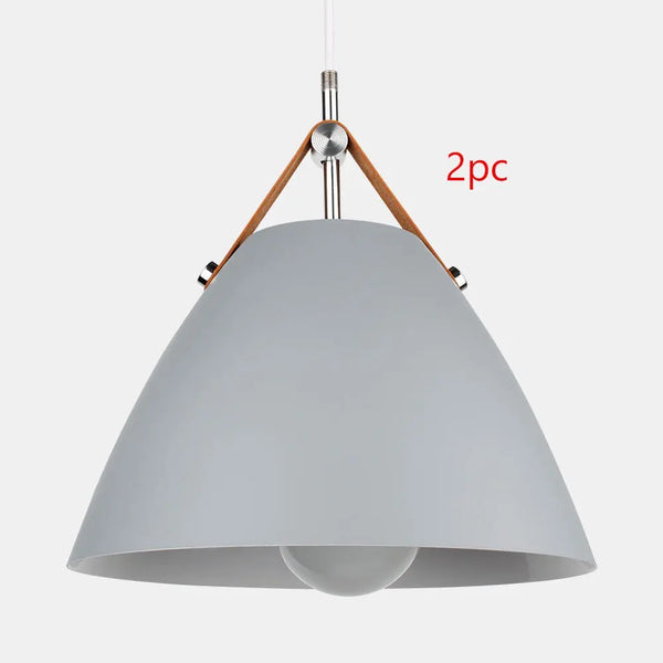 Suspension LED Lumière Nordique Moderne métal lanière simili BB'art meuble & déco