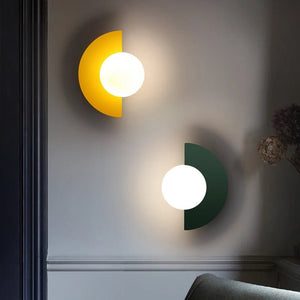 Applique Murale Color Halo jaune et vert