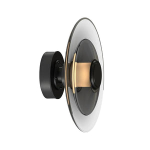 Applique murale Eclipse – Luminaire minimaliste en verre fumé noir