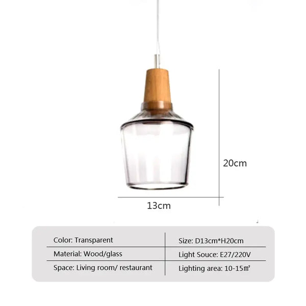 Lampe suspendue moderne et simple en verre transparent BB'art meuble & déco