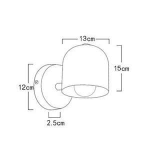 Applique murale LED minimaliste en métal dimensions
