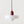 Suspension LED Scandi blanc avec pavillon rouge