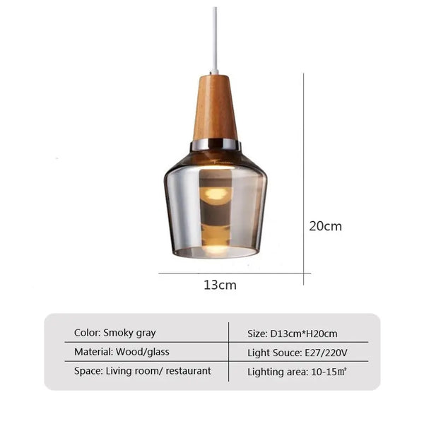 Lampe suspendue moderne et simple en verre transparent BB'art meuble & déco