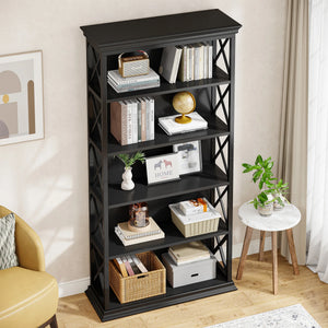 Bibliothèque Industrielle 6 Niveaux 180 cm — Métal & Bois - bibliothèque