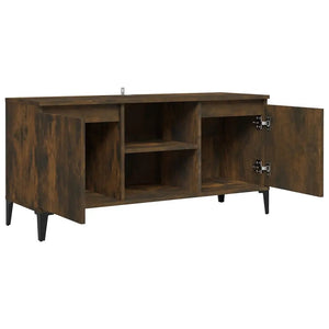 Meuble TV avec pieds en métal en chêne SMODED 103,5x35x50 cm BB'art meuble & déco