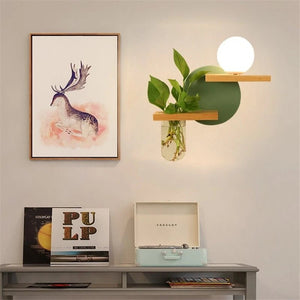 Applique Murale BOTANICA - Luminaire et Étagère Design Naturel - applique murale