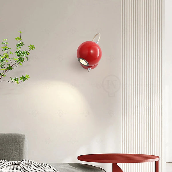 Applique murale LuminaBoule rouge