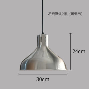 Suspension design IRON - Silver Curve – Métal argenté industriel élégant - Suspensions