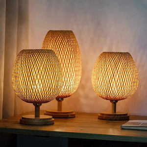 Lampe à poser tressée en bambou CREA'rotin BB'art meuble & déco