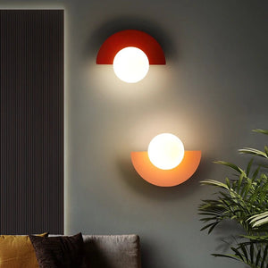 Applique Murale Color Halo rouge et orange