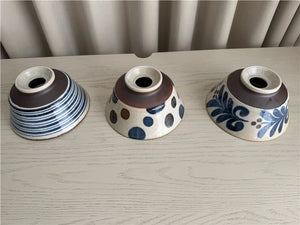 Suspension en Céramique & Cuivre Style Japonais — Multicolore E27