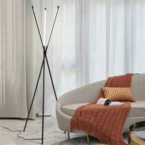 Lampadaire moderne LED Nordique Noire - 24W - Design Simple en Triangle BB'art meuble & déco