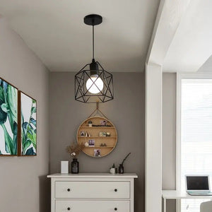 Suspension LED en fer doré et noir, la touche moderne et minimaliste BB'art meuble & déco