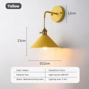 Applique murale Retro Loft – Luminaire rétro en métal - jaune