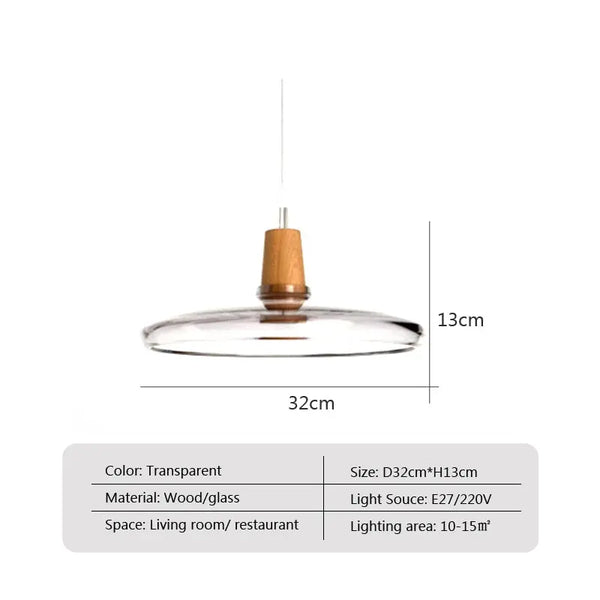 Lampe suspendue moderne et simple en verre transparent BB'art meuble & déco