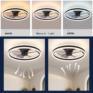 Plafonnier LED Ventilateur Intelligent "LumiStars" avec Télécommande - Élégance et Confort pour Chaque Pièce (220V)