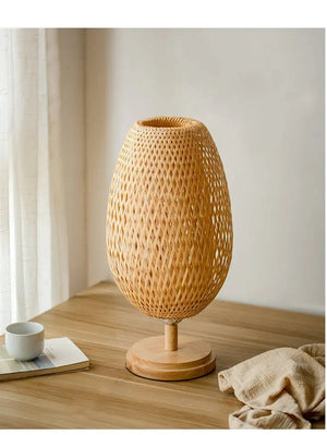 Lampe à poser tressée en bambou CREA'rotin BB'art meuble & déco